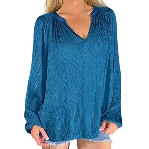 ANTHROPOLOGIE Current Air Crinkle Texture Blouse‎